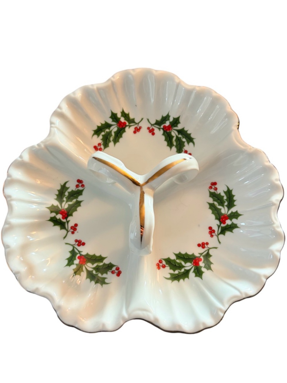 Vintage Macy’s All The Trimmings Divided Holiday Serving Dish Porcelain